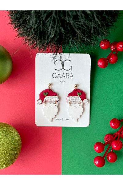Festive Earrings - Santa Joy Dangles